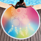 Lofaris Colorful Dream Catchers Dreamy Round Beach Towel